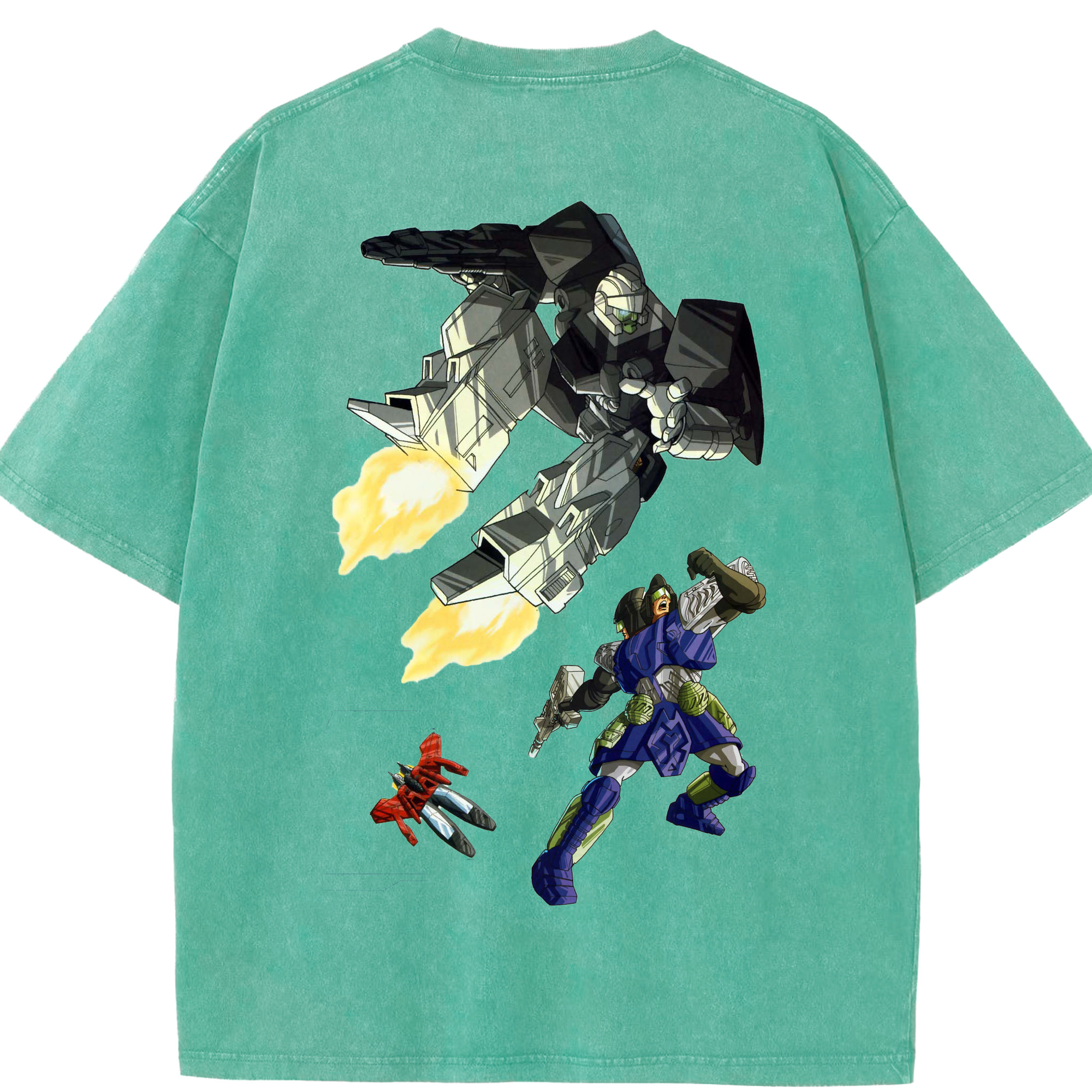 （画像用）  綿100% ヴィンテージ風 半袖Tシャツ（背面プリント）